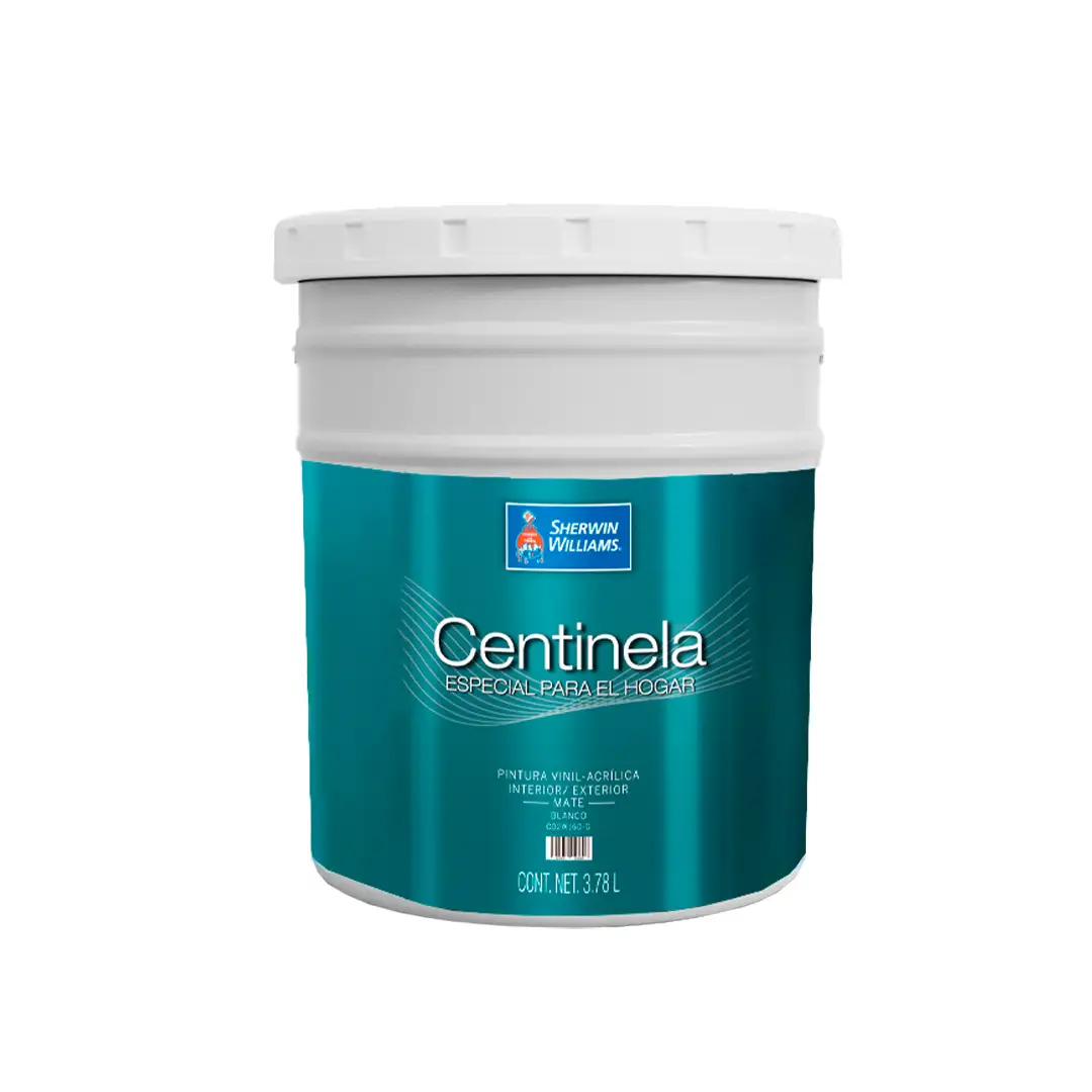alt="Pintura vinílica Centinela Sherwin-Williams – ideal para muros interiores y exteriores"